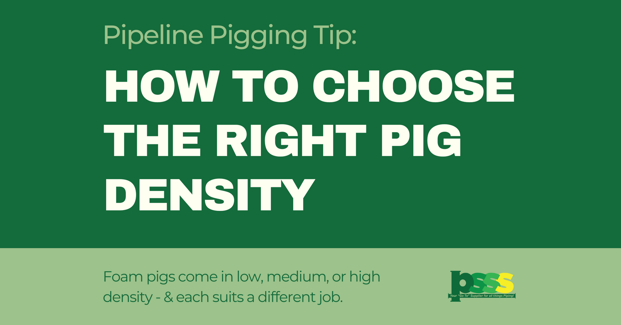 Choosing the Right Pig Density for Your Pipeline